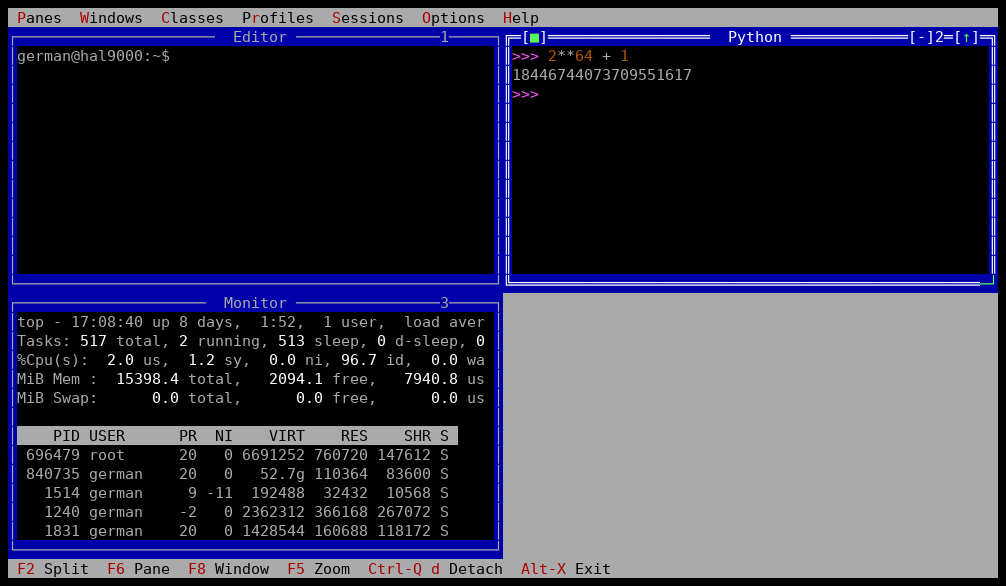 A workspace driven from the CLI