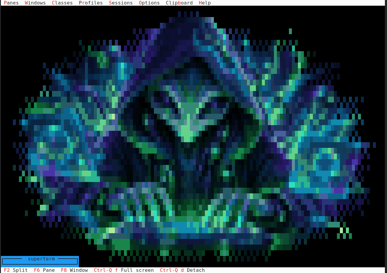 Goody on the desktop, with a window over it